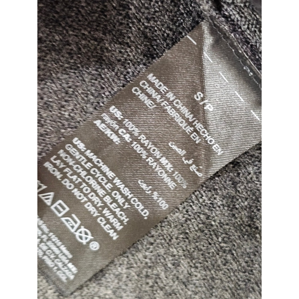 White House Black Market Cardigan Small Gray Colorblock Chevron Open Front EUC - Picture 3 of 4